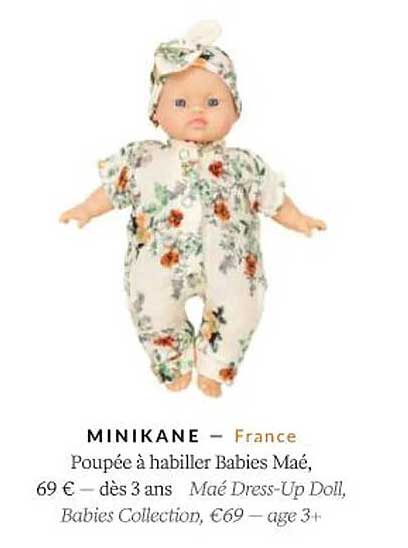minikane poupée à habiller babies maé
