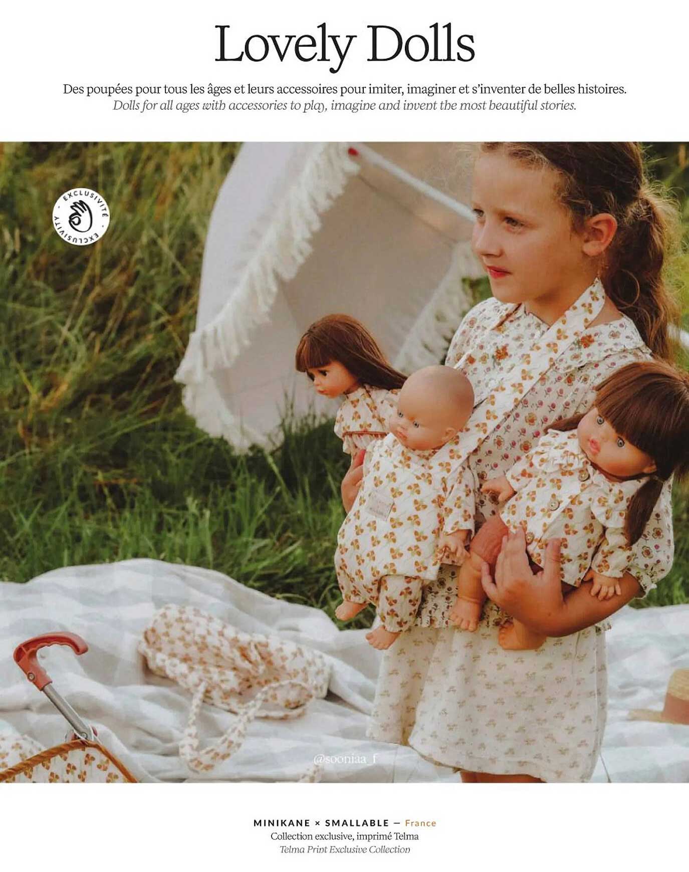 minikane x smallable collection exclusive, imprimé telma