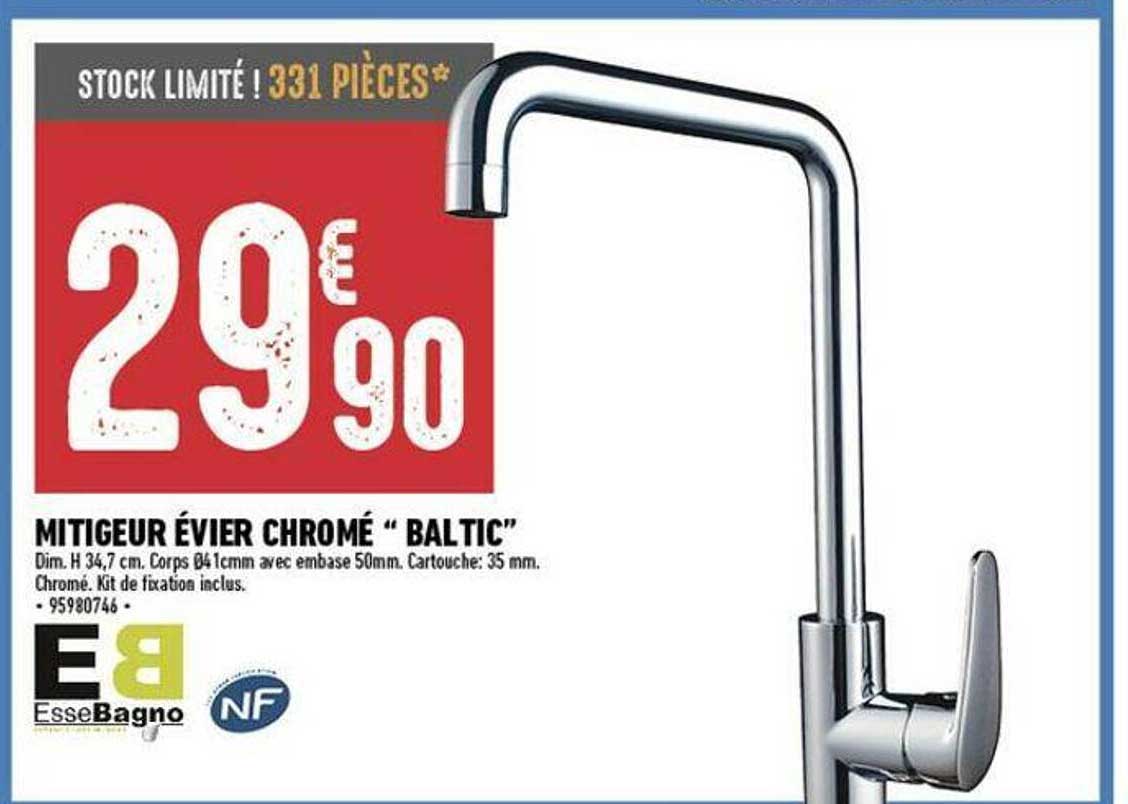 mitigeur évier chromé "bal tic"