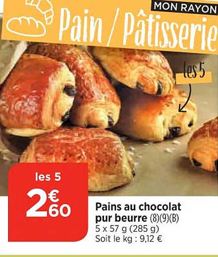 mon rayon pains au chocolat pur beurre