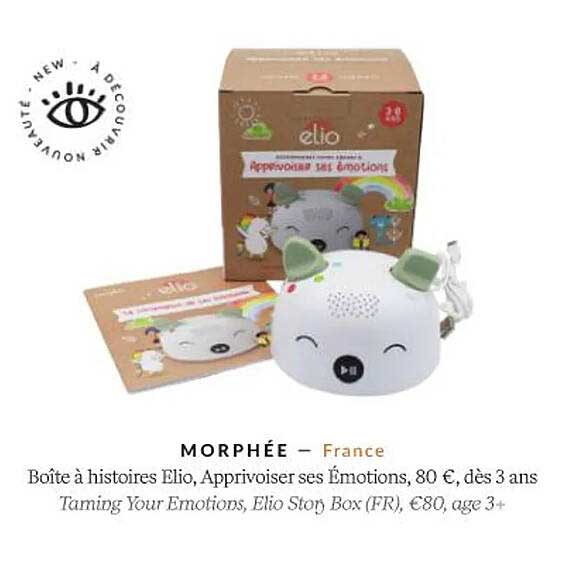 morphée boîte à histoires elio, apprivoiser ses émotions