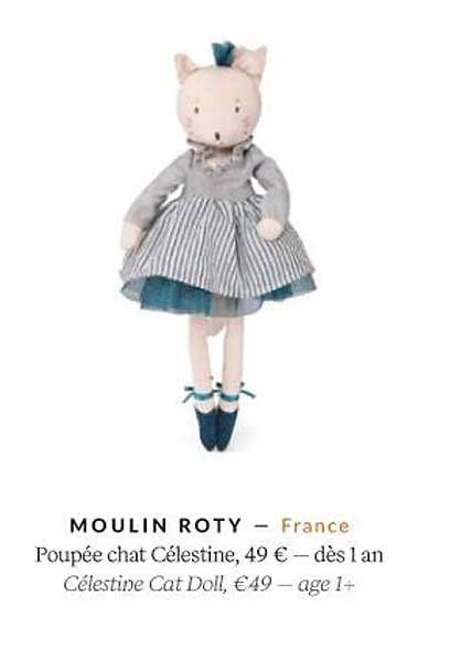 moulin roty poupée chat célestine
