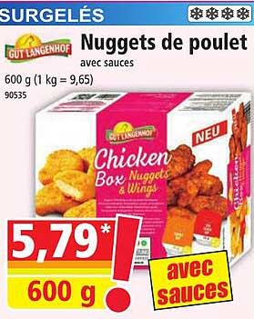 nuggets de poulet avec sauces gut langenhof