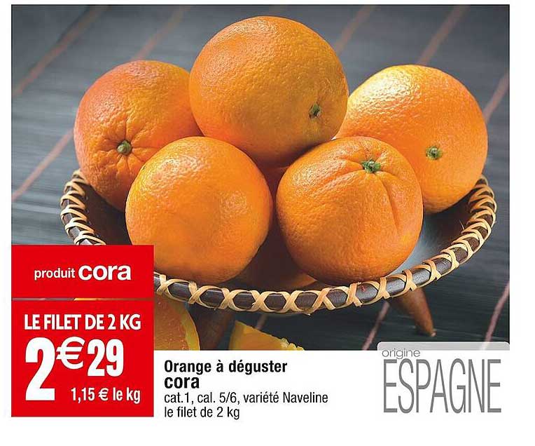 orange à déguster cora