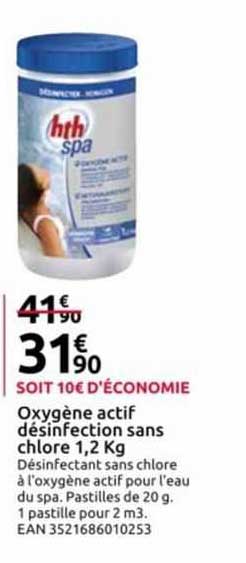 oxygène actif désinfection sans chlore 1,2 kg