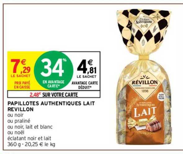 papillotes authentiques lait revillon