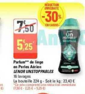Parfum De Linge En Perles Aérien Lenor Unstoppables