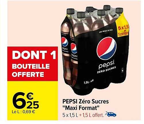 pepsi zéro sucres "maxi format"