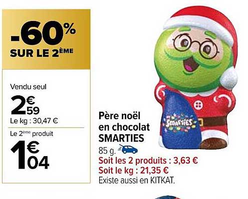 Père Noël En Chocolat Smarties
