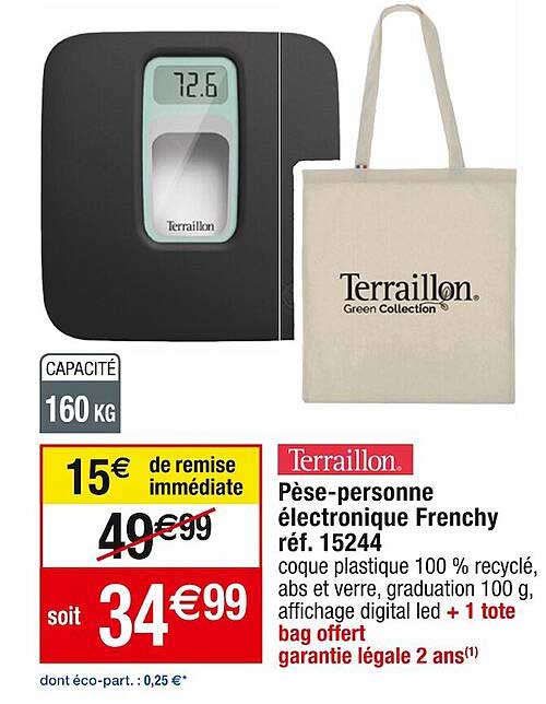 pèse-personne électronique frenchy terraillon réf. 15244