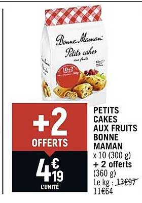 petits cakes aux fruits bonne maman