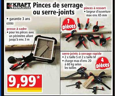 pinces de serrage ou serre-joints kraft werkzeuge