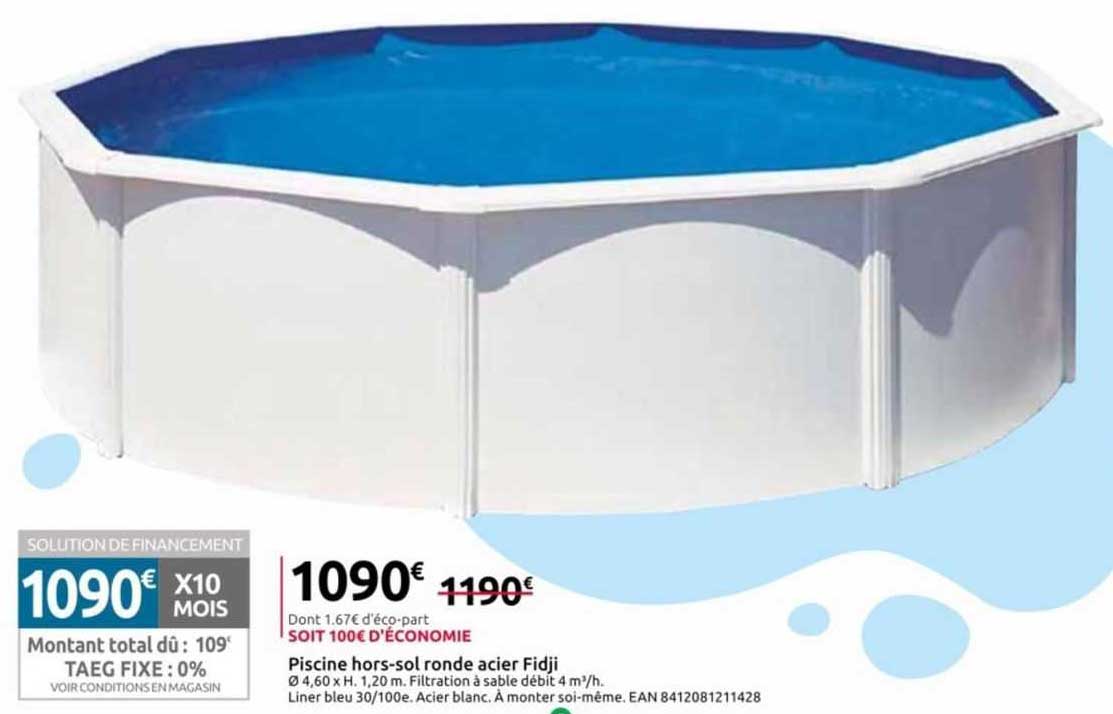 piscine hors-sol ronde acier fidji