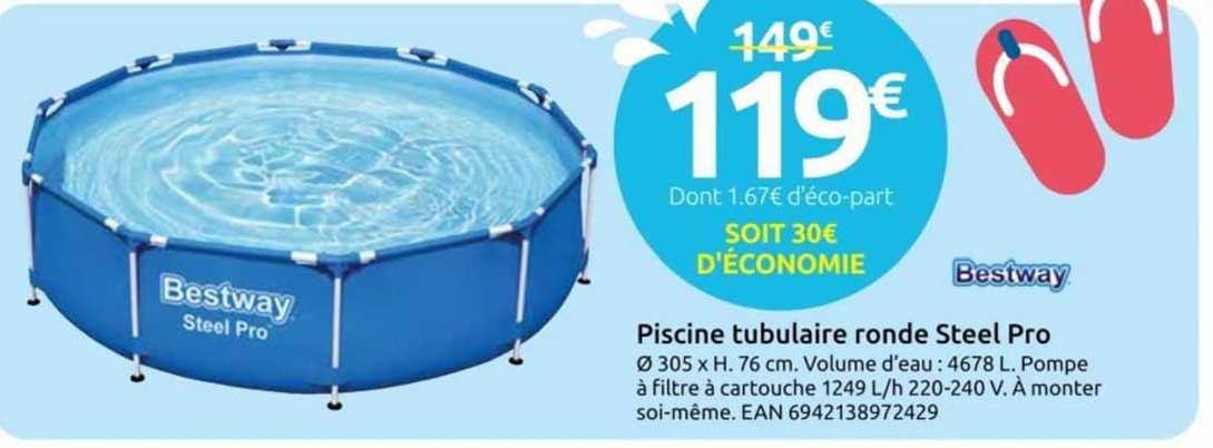 Piscine Tubulaire Ronde Steel Pro Bestway