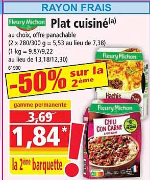plat cuisiné fleury michon