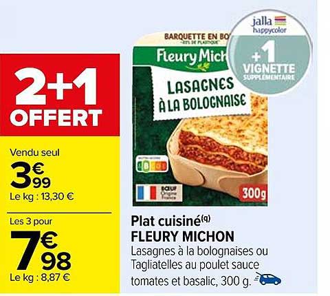 plat cuisiné fleury michon