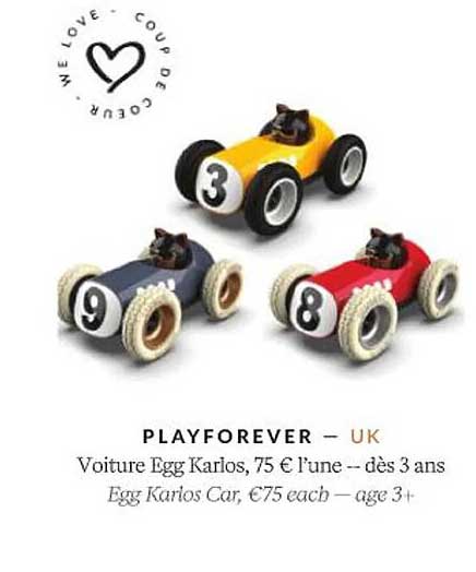 playforever voiture egg karlos