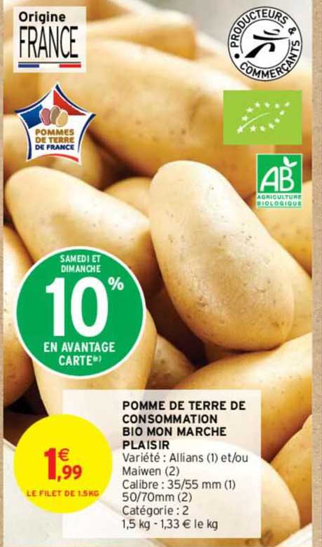 pomme de terre de consommation bio mon marche plaisir