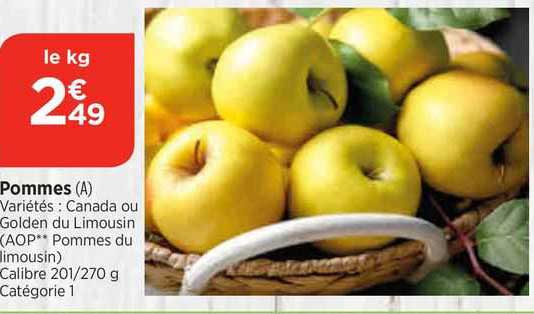 pommes canada ou golden du limousin