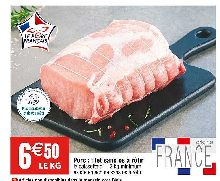 Porc : Filet Sans Os à Rôtir