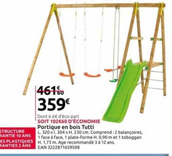 portique en bois tutti