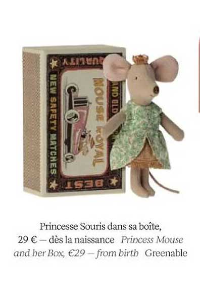princesse souris dans sa boîte