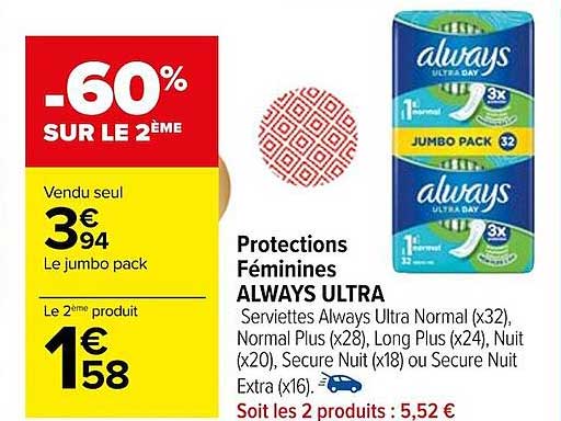 protections féminines always ultra