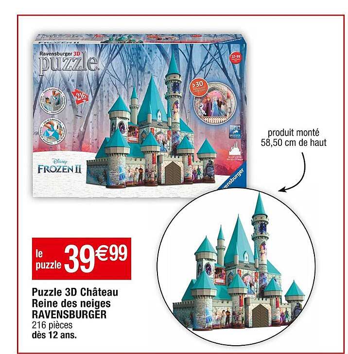 puzzle 3d château reine des neiges ravensburger