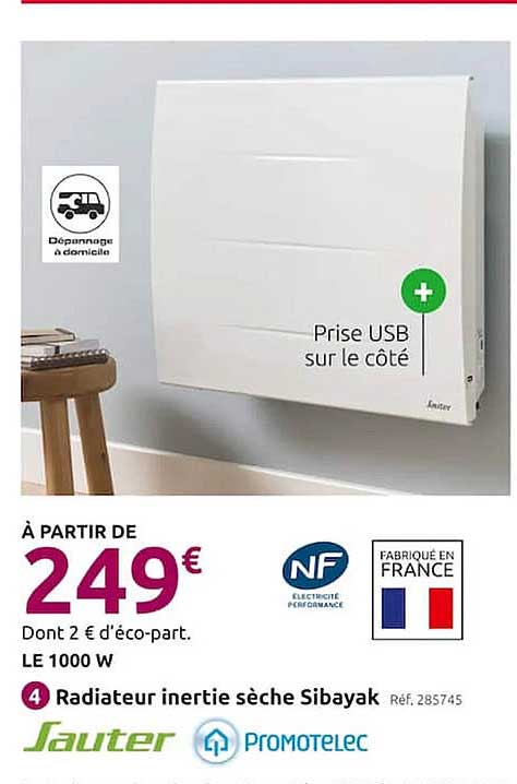 radiateur inertie sèche sibayak sauter promotelec