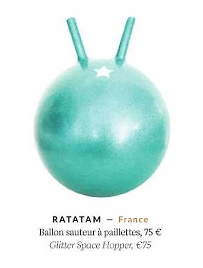 ratatam ballon sauteur à paillettes