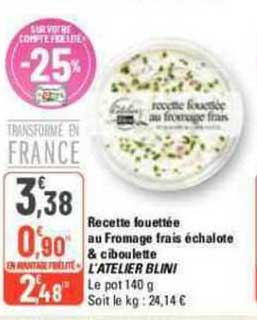 recette fouettée au fromage frais échalote & ciboulette l'atelier blini