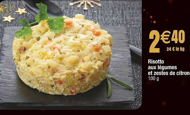 risotto aux légumes et zestes de citron