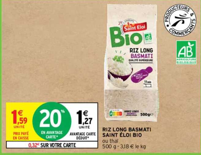 riz long basmati saint éloi bio