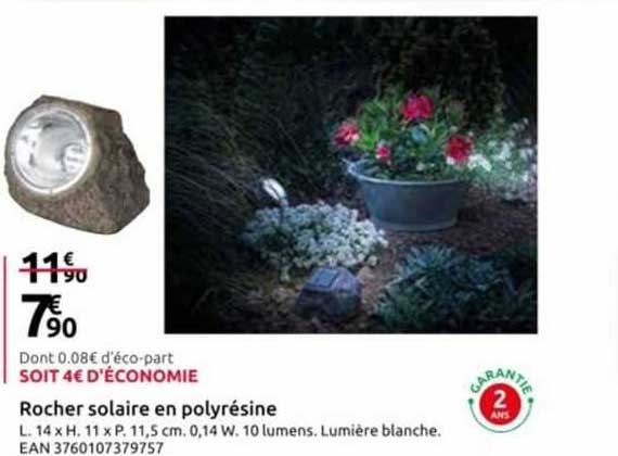 rocher solaire en polyrésine