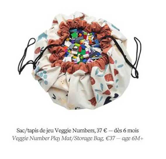 Sac, Tapis De Jeu Veggie Numbers