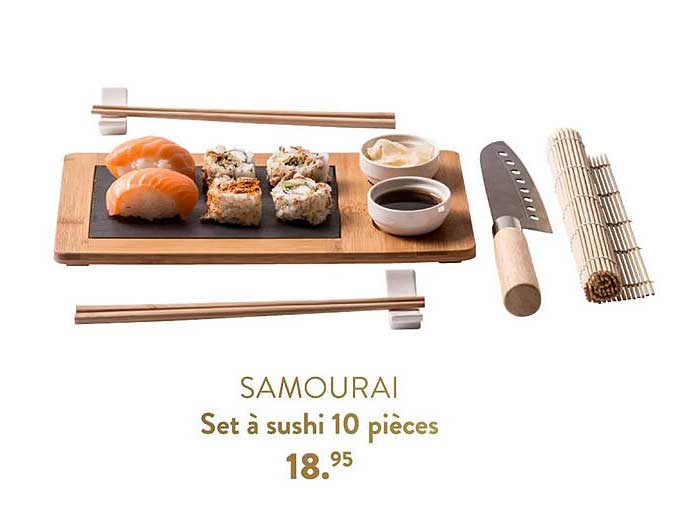 samourai set à sushi 10 pièces
