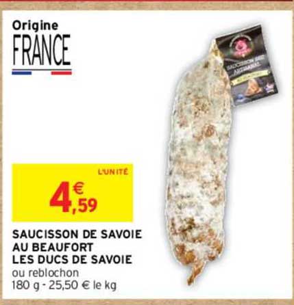 saucisson de savoie au beaufort les ducs de savoie
