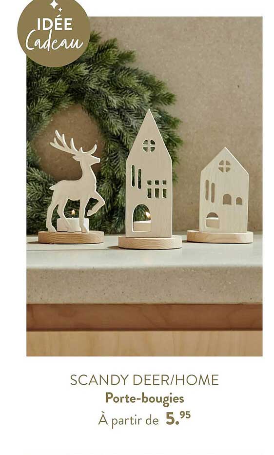 scandy deer ou home porte-bougies