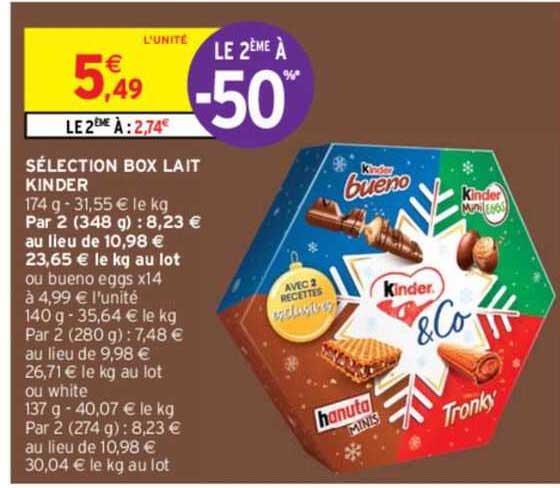 Sélection Box Lait Kinder