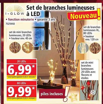 set de branches lumineuses à led i-glow