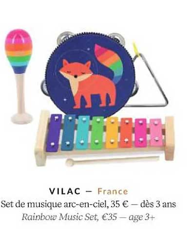 set de musique arc-en-ciel - vilac