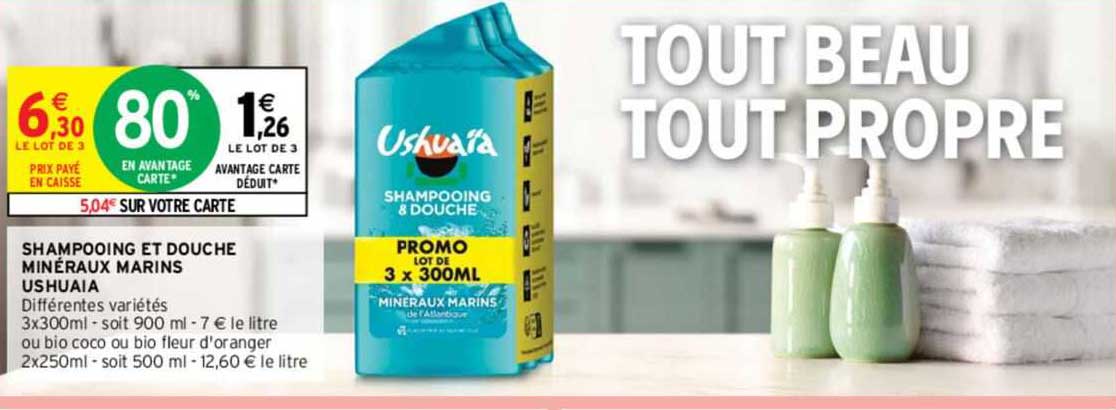 shampooing et douche minéraux marins ushuaia