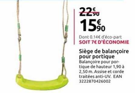 siège de balançoire pour portique