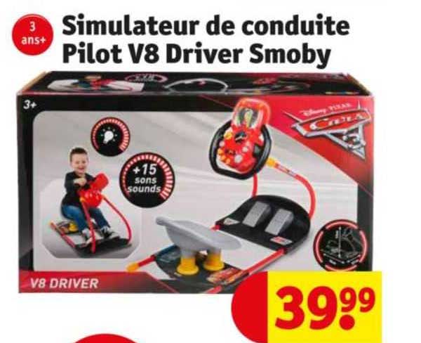 simulateur de conduite pilot v8 driver smoby