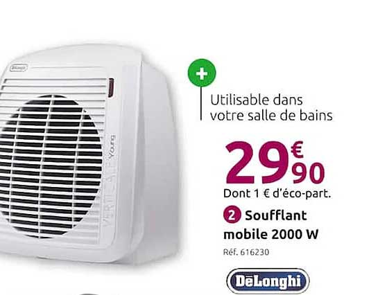 Soufflant Mobile 2000 W DëLonghi