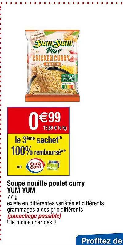 soupe nouille poulet curry yum yum