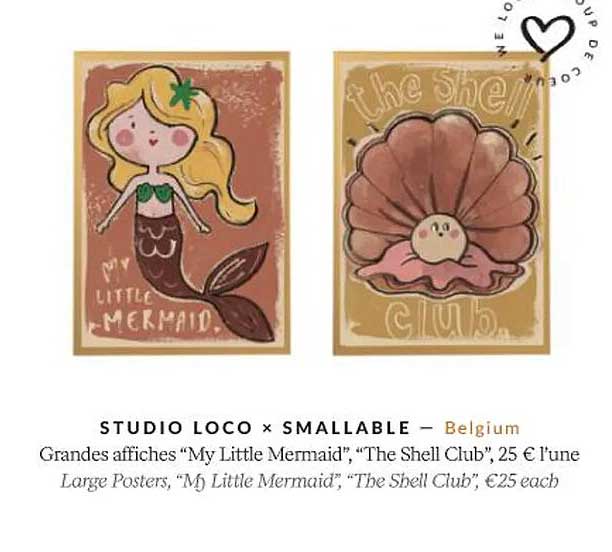 studio loco x smallable grandes affiches "my little mermaid"