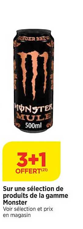 sur une sélection de produits de la gamme monster