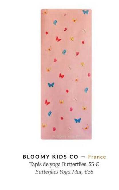 tapis de yoga butterflies - bloomy kids co