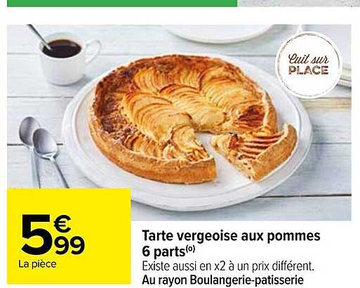 Tarte Vergeoise Aux Pommes 6 Parts